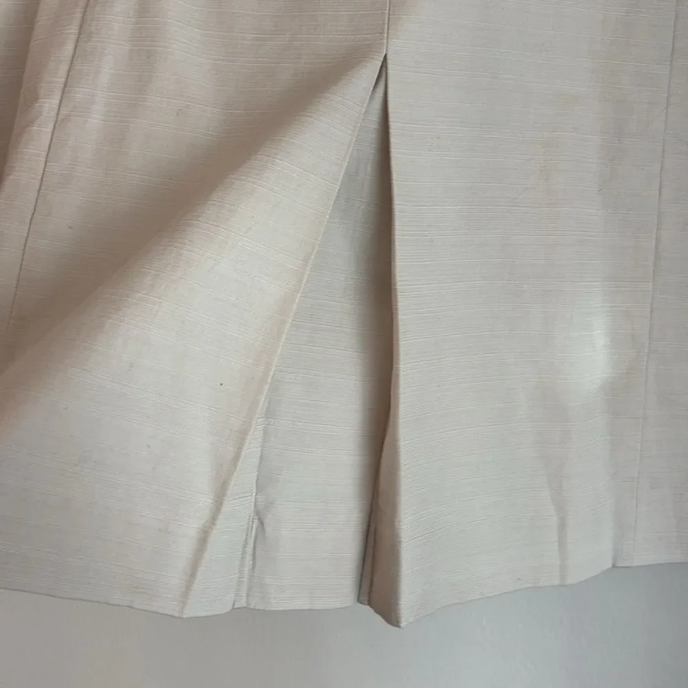 Boden Women’s Cream Ivory front pleat preppy tennis prep Skirt pockets size 10